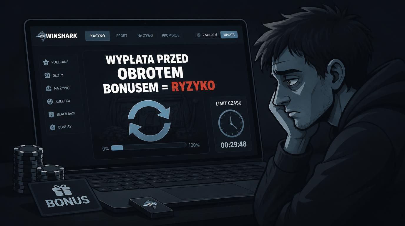 gracz widzi komunikat o utracie bonusu przy wcześniejszej wypłacie