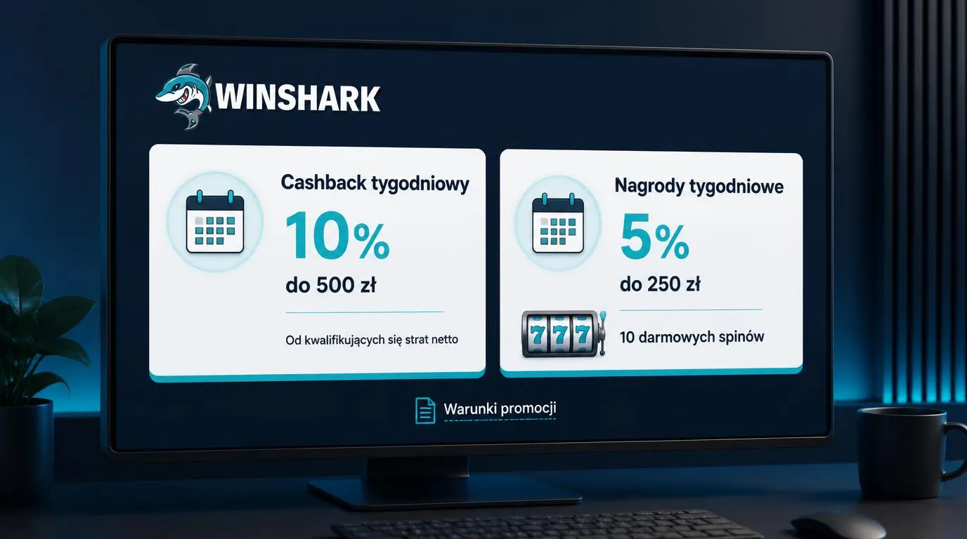 Dwie karty promocji z cashbackiem tygodniowym oraz nagrodą w postaci 10 darmowych spinów